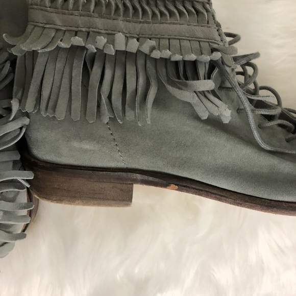 Free People Firefly Lace Up Fringe Sandal, 37 - Picture 7 of 8